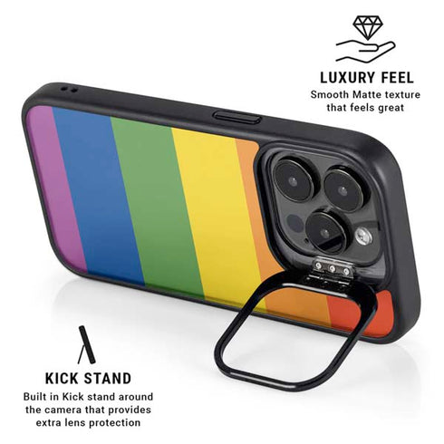 The Rainbow Flag iPhone 16 Pro Kickstand Case